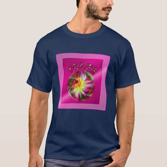 Camiseta Paz Dahlia Flor Inspiração (Frente)