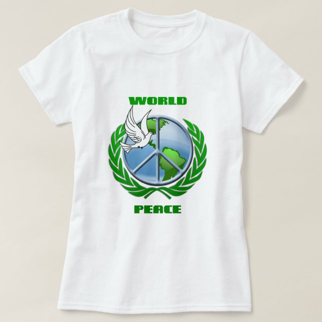 Camiseta Paz de mundo (Frente do Design)