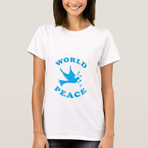 Camiseta Paz de mundo com pomba