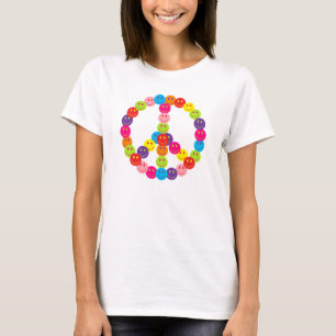 Camiseta Paz de rosto feliz