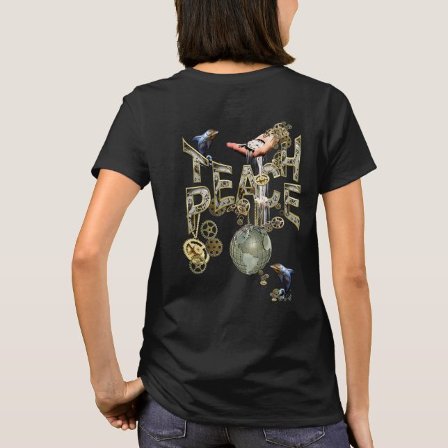 Camiseta Paz de Steampunk Teach (Verso)