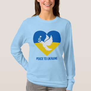 Camiseta Paz de Texto Personalizado para a Ucrânia