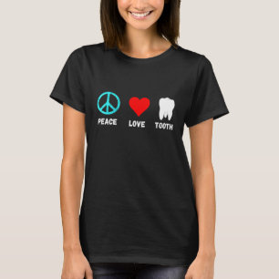 Camiseta Paz Dentária Amor Higiene Oral Higienista Dentária