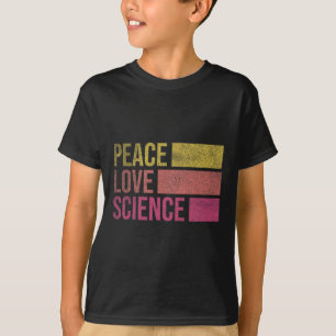 Camiseta Paz Divertida Amor Ciência Amantes Matemática Quím