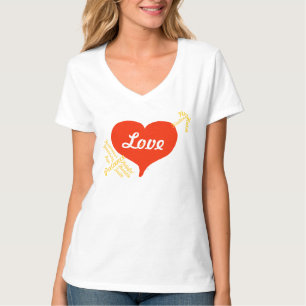 Camiseta Paz do amor nenhuns provérbios vermelhos do