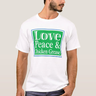 Camiseta Paz do amor & t-shirt dos homens da graxa da