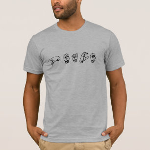 Camiseta Paz do ASL (linguagem gestual americano)
