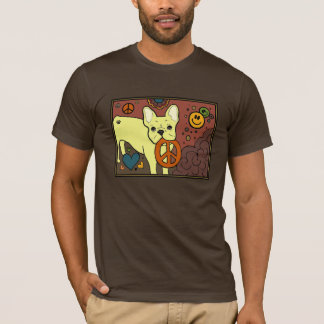 Camiseta Paz do buldogue francês