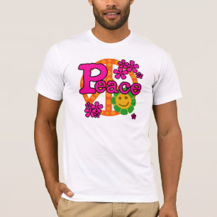 Camiseta paz do estilo 60s