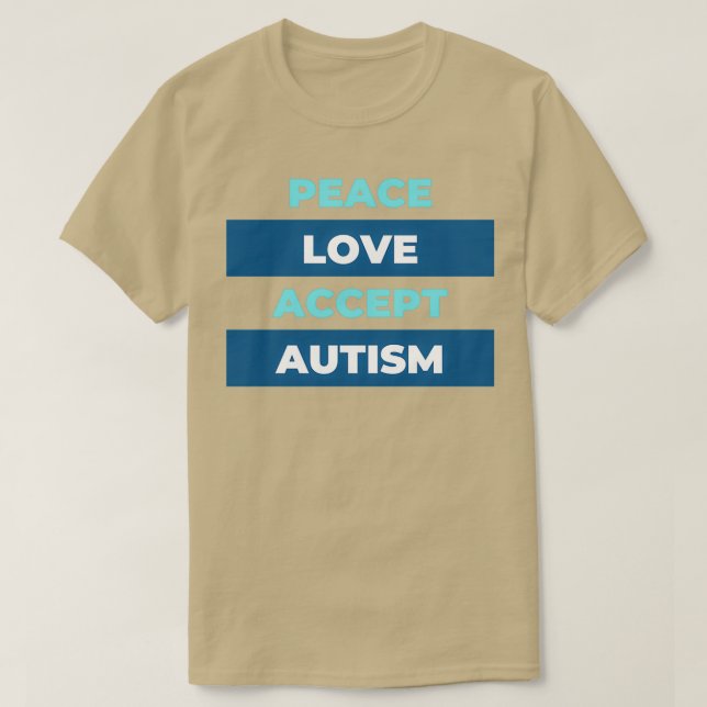 Camiseta Paz e amor aceitam conscientização (Frente do Design)