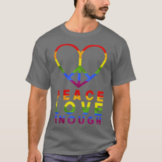 Camiseta Paz e Amor Bastante LGBT