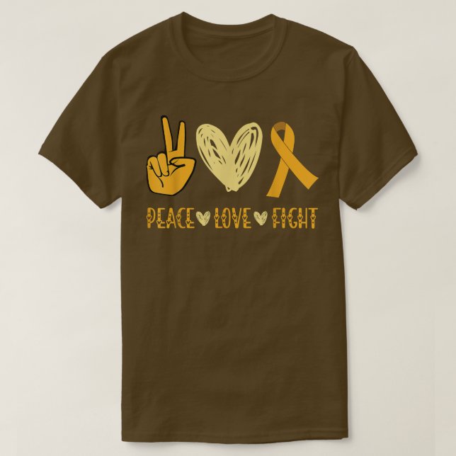 Camiseta Paz e Amor Combatem a Combatente da Consciência do (Frente do Design)