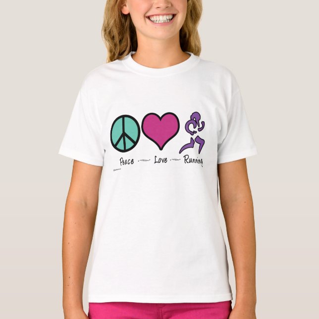 Camiseta Paz e Amor Correndo (Frente)