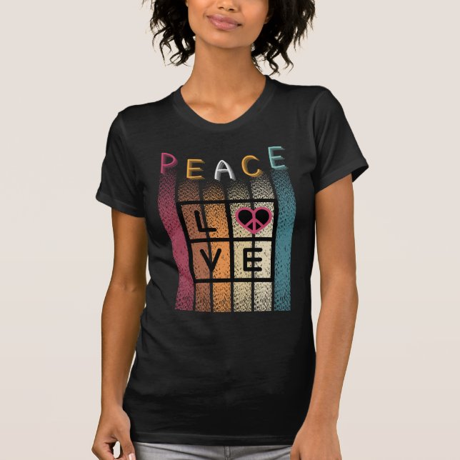 Camiseta Paz e Amor Minimalistas (Frente)