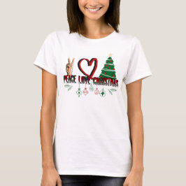 Camiseta Paz e Amor Natal