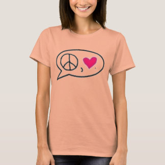 Camiseta Paz e Amor. T-Shirt Burnout (Equipado)