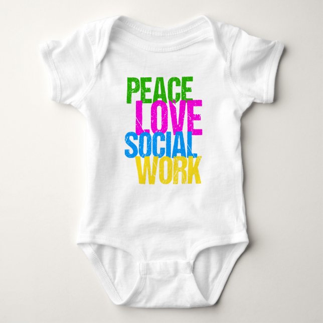 Camiseta Paz e Amor Trabalho Social (Frente)