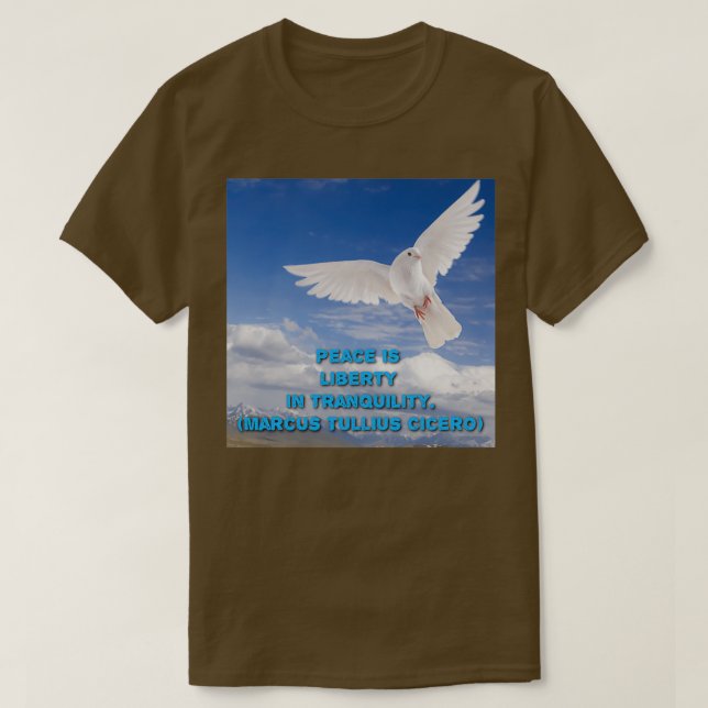 Camiseta Paz é liberdade na tranquilidade (Frente do Design)