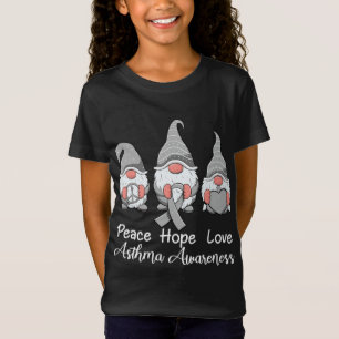 Camiseta Paz esperança ama gnomos bonitos Asma Consciência
