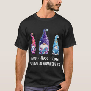 Camiseta Paz Esperança Amor Gnomos Trisomy 18 Consciência