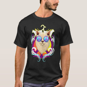 Camiseta Paz eu Gato da Paz I Anti Guerra Parem a Guerra Se