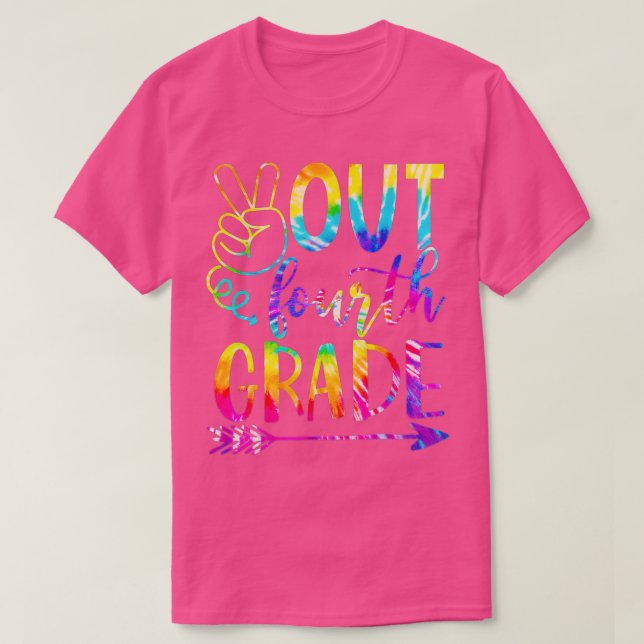 Camiseta Paz Feliz Dia do Quarto Ano no Último Dia da Escol (Frente do Design)