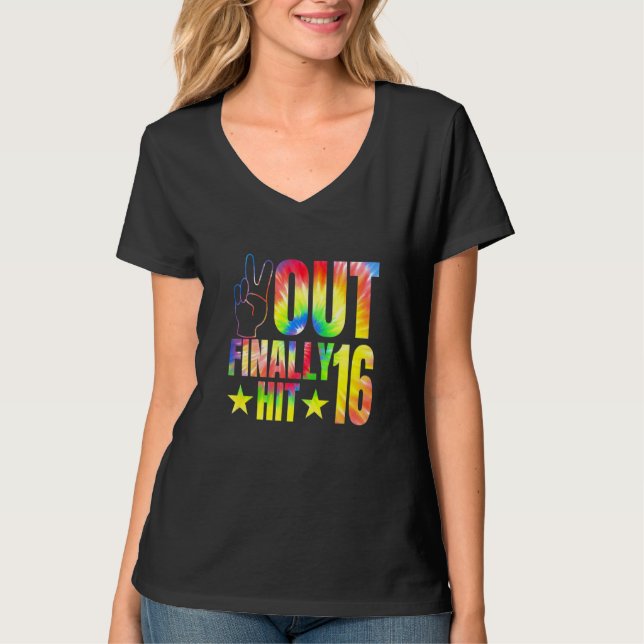Camiseta Paz Finalmente Atingiu 16 Anos De Idade 16 Anivers (Frente)