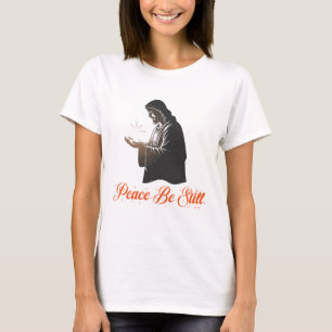Camiseta "Paz, Fique" Jesus com Estrela Guia