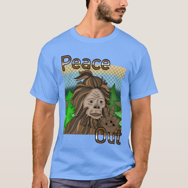 Camiseta Paz fora Pé Grande Sasquatch (Frente)