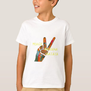 Camiseta Paz Fora: Sinal de Vibrações Hakuna Matata