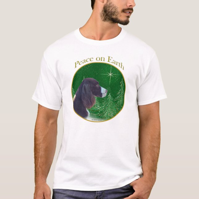 Camiseta Paz Inglês Springer Spaniel (fígado) (Frente)