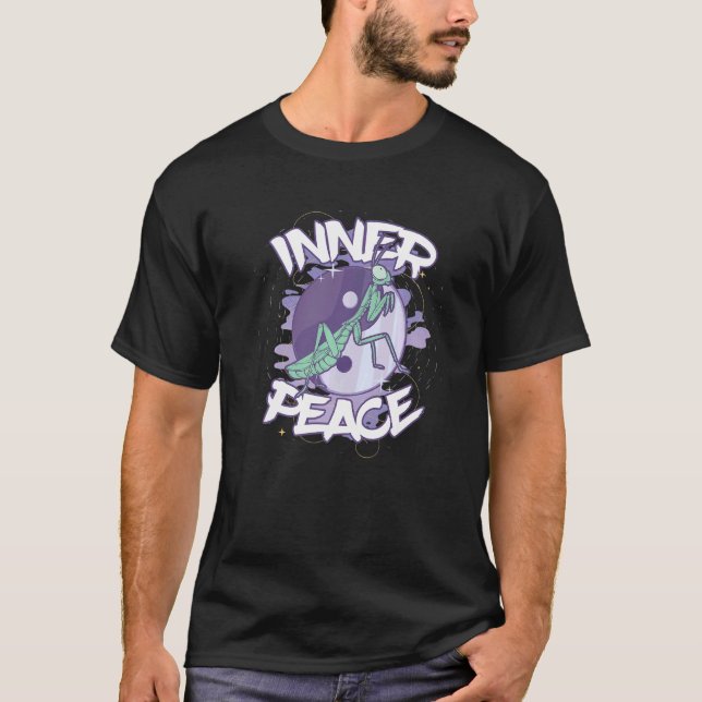 Camiseta Paz Interior Louva-a-Deus Jardim Ninja Pr (Frente)