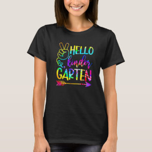 Camiseta Paz, Jardim De Infância De Volta À Escola Tie Dye