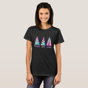 Camiseta Paz Joy Amor Árvore de Natal