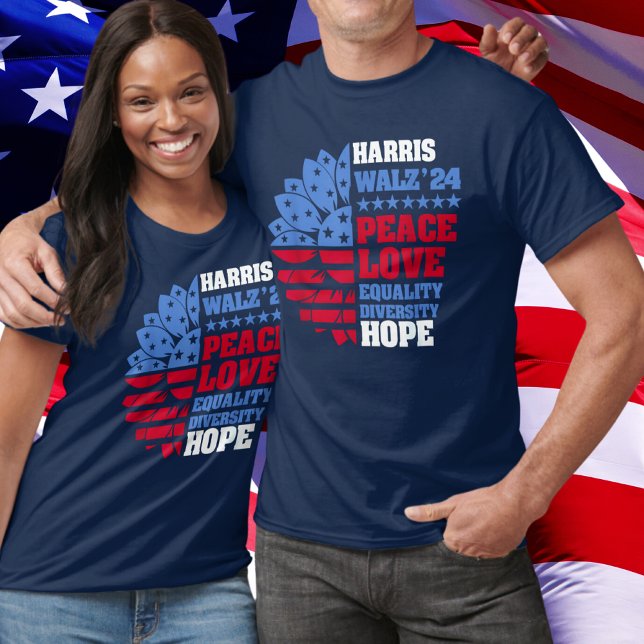 Camiseta Paz LGBT Harris Walz Walz (Criador carregado)