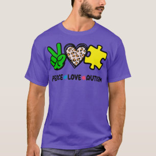 Camiseta Paz Loave Autismo Autismo Sensibilização