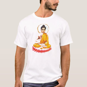 CAMISETA PAZ MEDITATING DE ASSENTO DE BUDDHA
