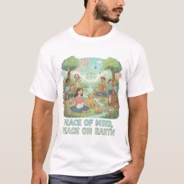 Camiseta Paz Motivacional na Mente, Paz na Terra Design