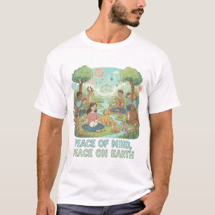 Camiseta Paz Motivacional na Mente, Paz na Terra Design