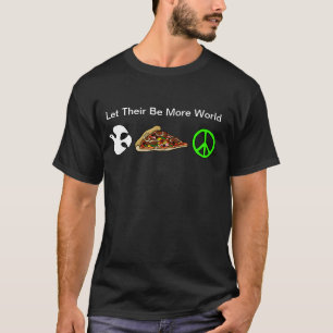 Camiseta Paz Mundial e Pizza T-shirt