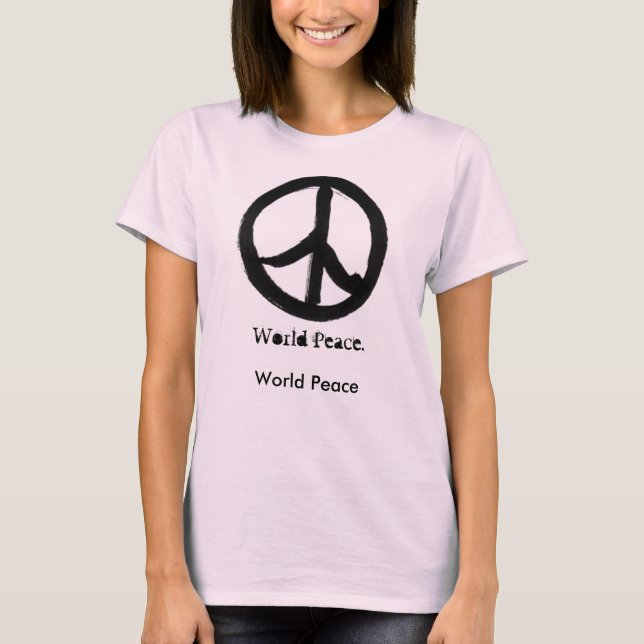 Camiseta Paz Mundial - Orgânico (Frente)