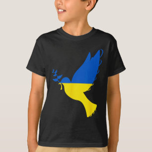 Camiseta Paz Na Pomba Da Ucrânia. Fique Com A Ucrânia. Apoi