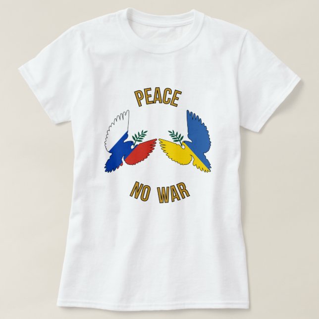 Camiseta Paz na Ucrânia (Frente do Design)