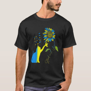 Camiseta Paz Na Ucrânia, Dove E Cat. Fique com a Ucrânia