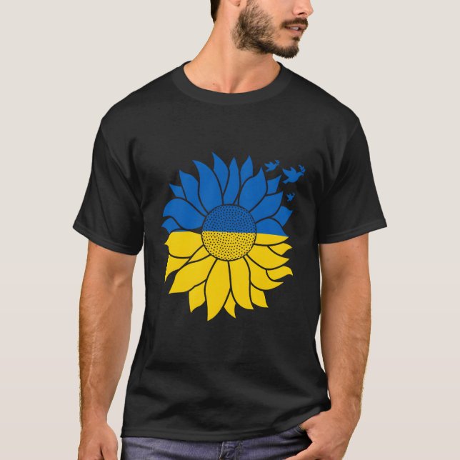 Camiseta Paz Na Ucrânia Para A Bandeira Ucraniana (Frente)