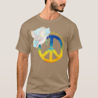 Camiseta Paz Na Ucrânia Põe A Suposição Da Bandeira Ucrania