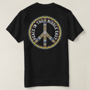 CAMISETA PAZ NO MÉDIO ORIENTE - MANTEIGA GEOMÉTRICA