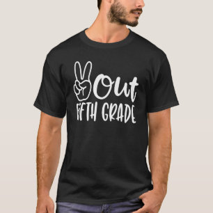 Camiseta Paz No Quinto Ano Do Formando Escolar No Último Di