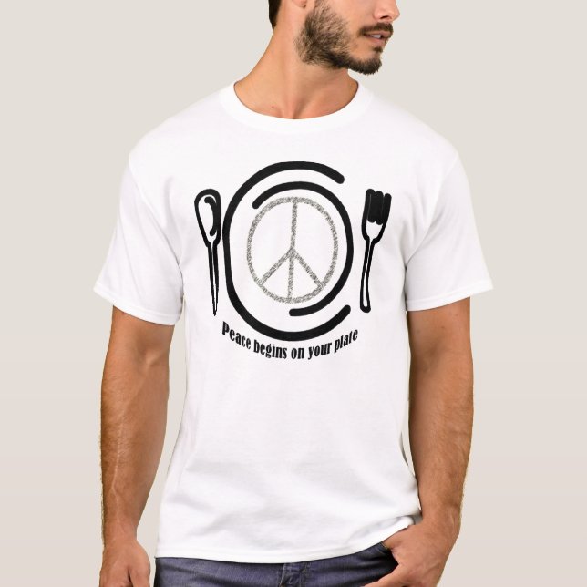 Camiseta paz no t-shirt da placa (Frente)