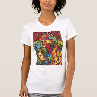 Camiseta Paz no Tshirt da terra